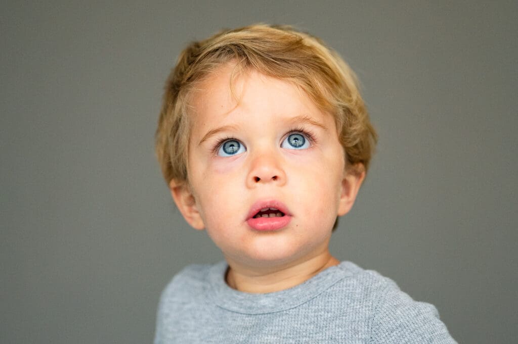Fine art children’s portrait showing a child’s natural expression